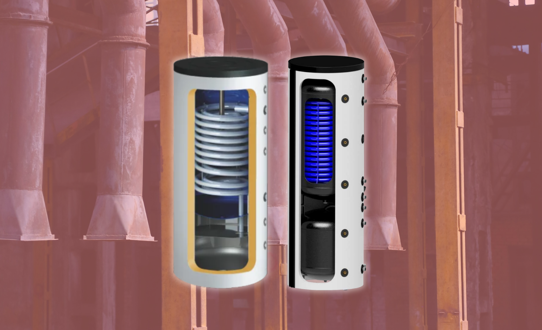 How does a combined how water tank for heat pumps work?