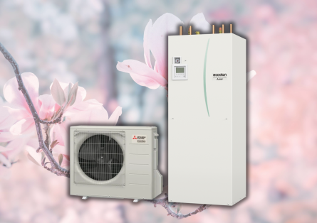 Ekoloģiskais gaiss-ūdens siltumsūknis Mitsubishi Ecodan CO2!