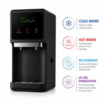 Dzeramā ūdens sagatavošanas un lietošanas iekārta model: BLACK PEARL 75 UV-LED (HOT-COLD-RO)