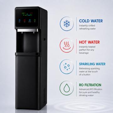 Dzeramā ūdens sagatavošanas un lietošanas iekārta model: SODA DIAMOND 400 BLACK (HOT-COLD-RO-SODA)