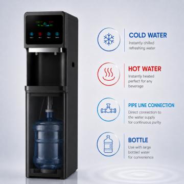 BOTTLE and PIPELINE water dispenser model: BLACK DIAMOND UV-LED (HOT-COLD)
