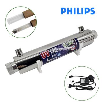 UV sterilizātors WATERRO UV16W=16W*1 PHILIPS, Max flow 0.48t/h, 1/2''