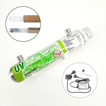 UV sterilizātors WATERRO UV6W=6W*1 PHILIPS, Max flow 0.11t/h, 1/4''