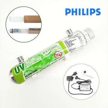 UV sterilizātors WATERRO UV6W=6W*1 PHILIPS, Max flow 0.11t/h, 1/4''