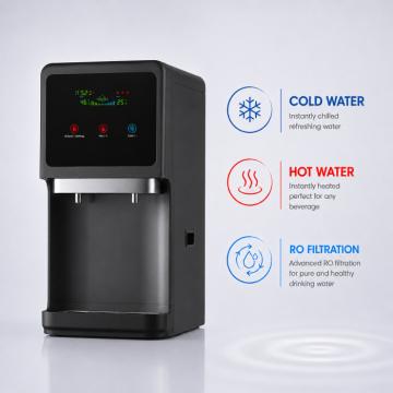 Dzeramā ūdens sagatavošanas un lietošanas iekārta model: BLACK PEARL 75 (HOT-COLD-RO)