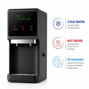 Dzeramā ūdens sagatavošanas un lietošanas iekārta model: BLACK PEARL 75 (HOT-COLD-RO)